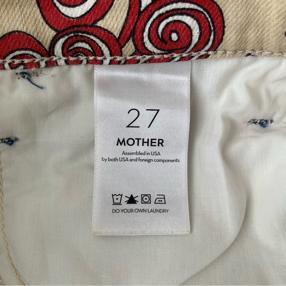 MOTHER Jeans The Hustler Ankle Fray Flowers in Her Hair Multicolor Size 27 - Picture 12 of 16
